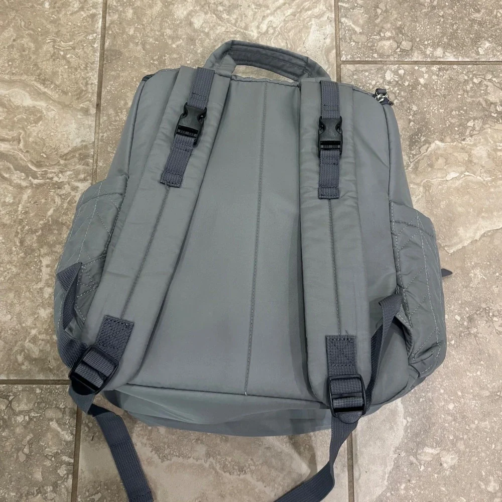 Skip Hop Forma Diaper Bag Backpack Grey Quilted Chevron Diaper Bag